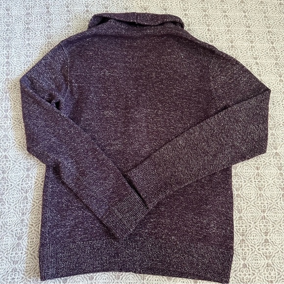 Club Monaco Marled Purple Wool Cardigan Sweater - Picture 6 of 6